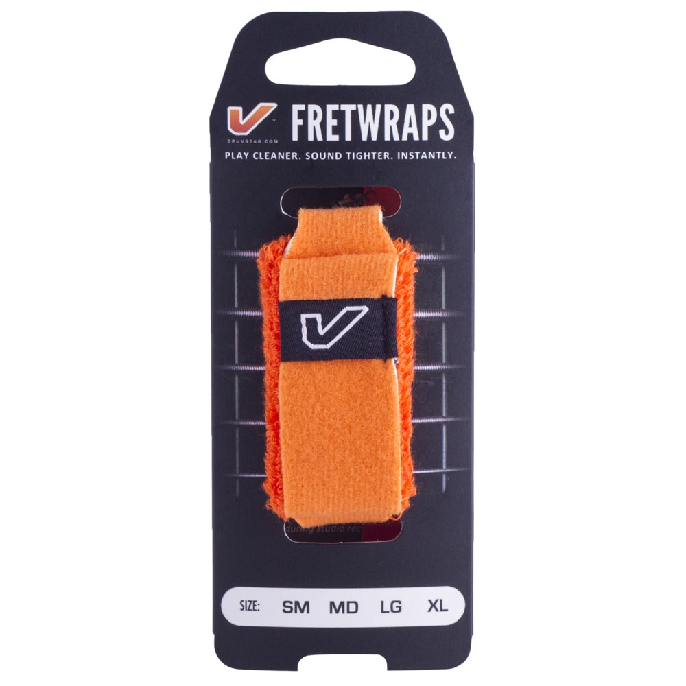 Gruv Gear FW-1PK-ORG-XL FretWraps Orange 1-Pack エクストララージ 8弦〜12弦エレキギター用