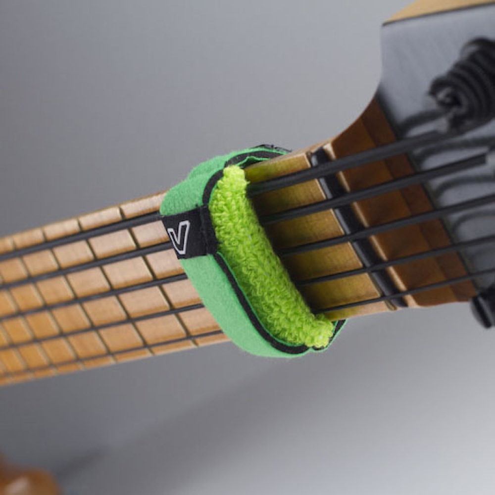 Gruv Gear FW-1PK-GRN-XL FretWraps Green 1-Pack エクストララージ 8弦〜12弦エレキギター用 フレットラップ 使用イメージ画像