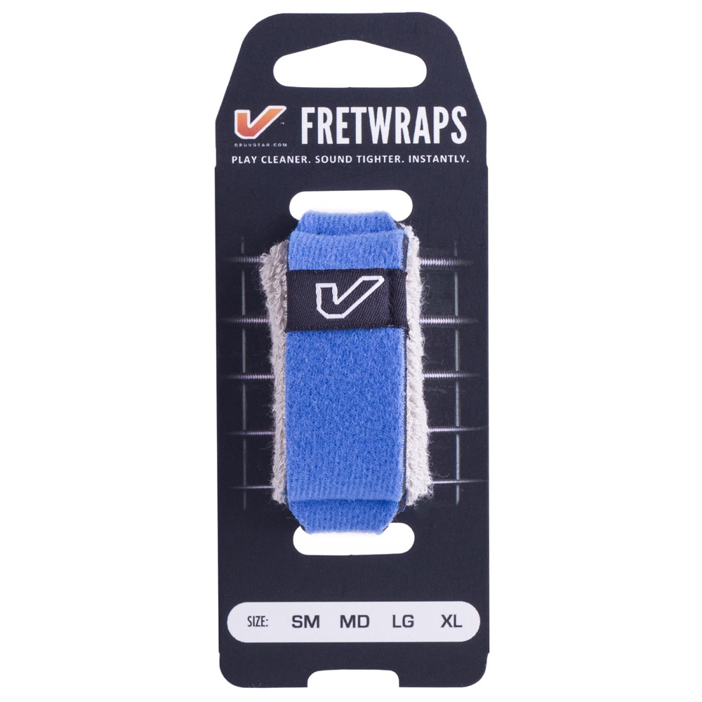 Gruv Gear FW-1PK-BLU-XL FretWraps Blue 1-Pack エクストララージ 8弦〜12弦エレキギター用 フレットラップ