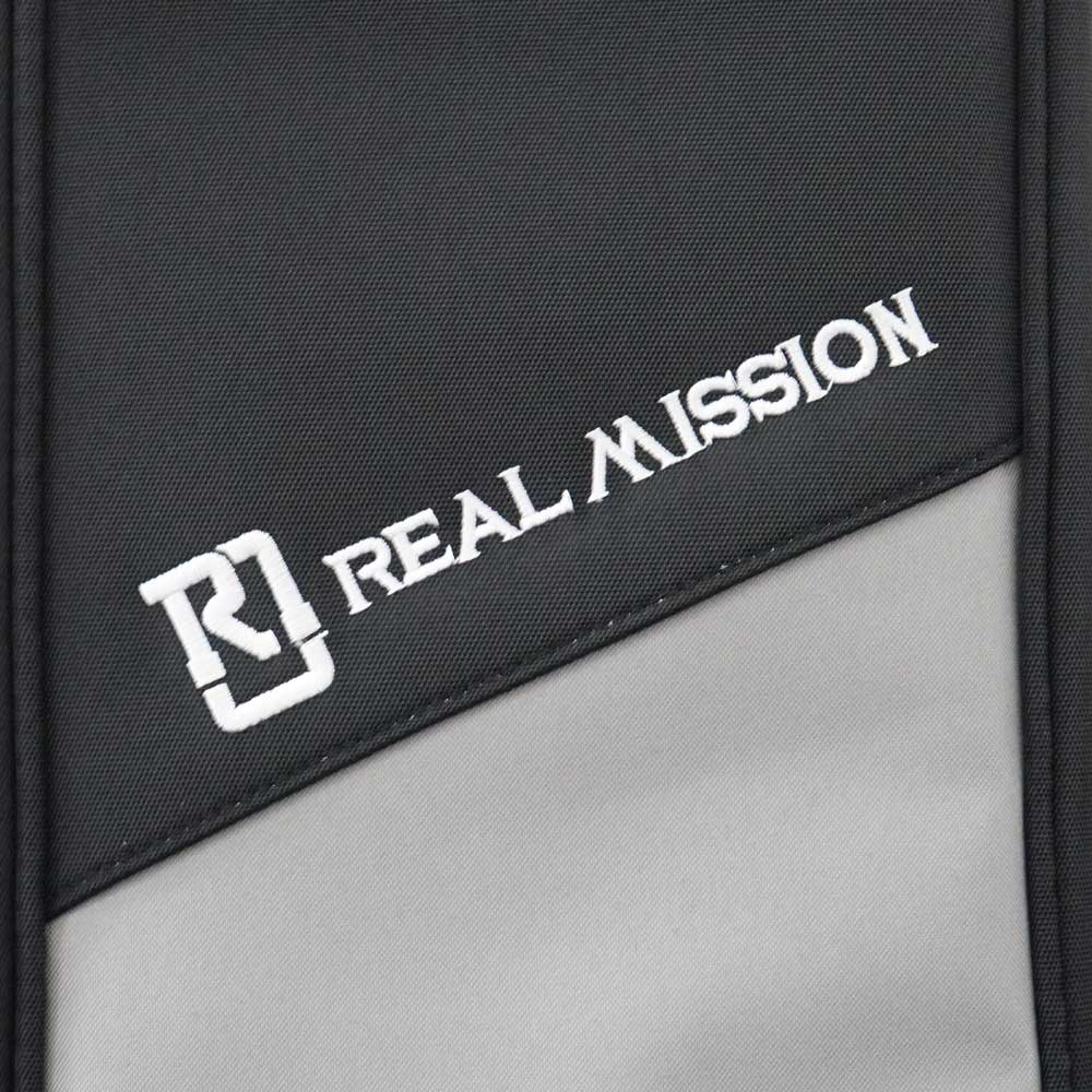 REAL MISSION Emily01-D BK/GRAY/WHITE アコースティックギターケース ロゴ刺繍