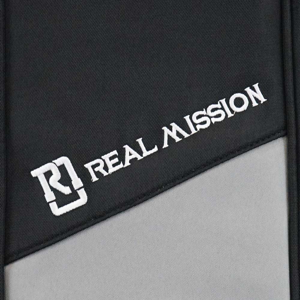 REAL MISSION Emily01-E BK/GRAY/WHITE エレキギターケース ロゴ刺繍