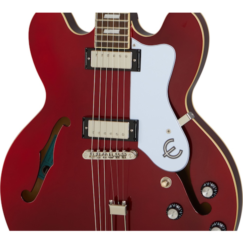 Epiphone Riviera Sparkling Burgundy エレキギター ボディトップアップ画像