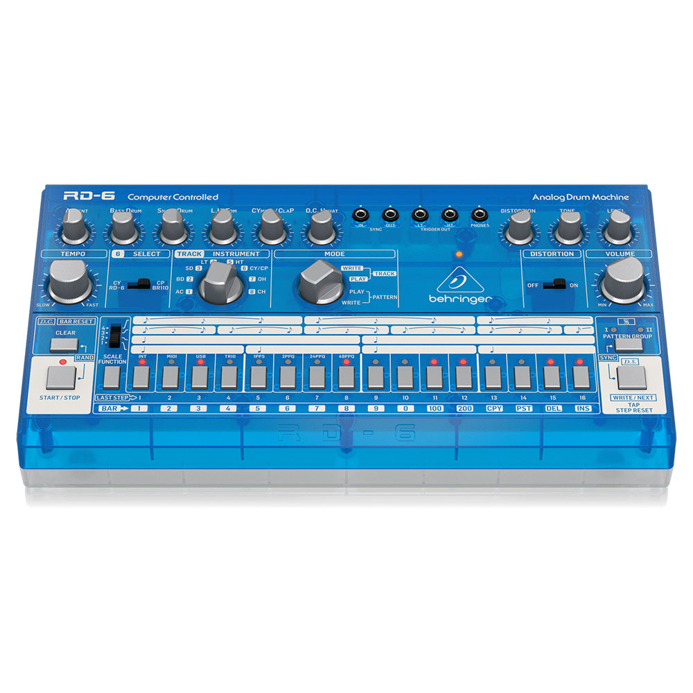 BEHRINGER RD-6-BB Rhythm Designer アナログリズムマシン ドラムマシン リズムデザイナー ベリンガー 正面画像