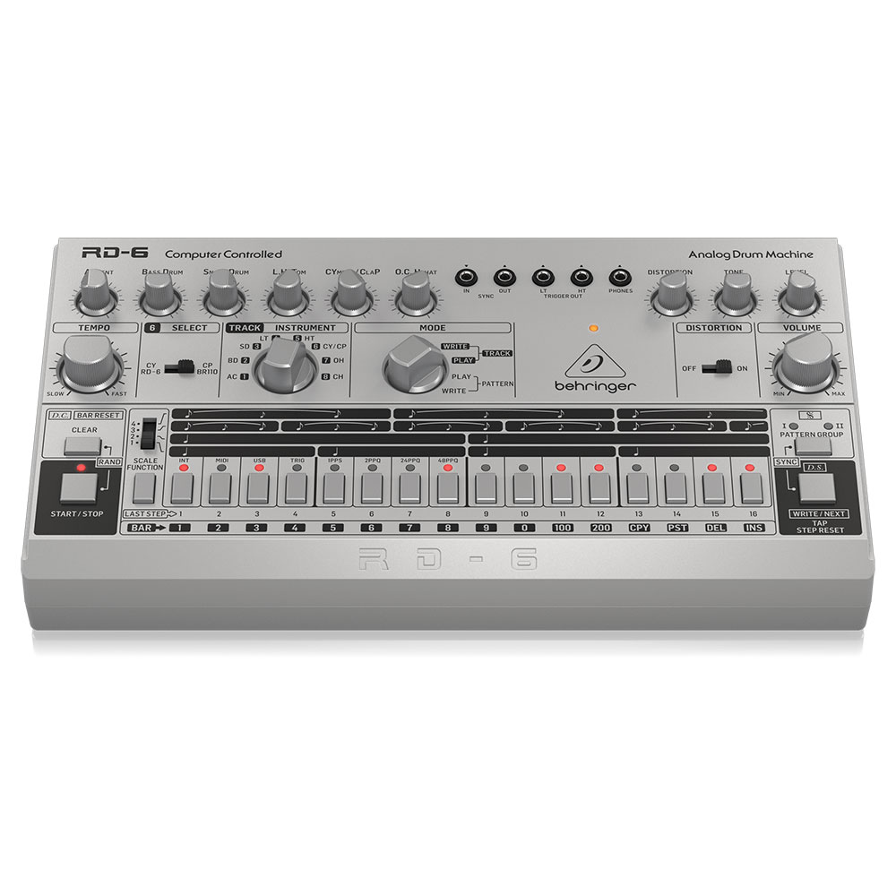 BEHRINGER RD-6-SR Rhythm Designer アナログリズムマシン ドラムマシン リズムデザイナー ベリンガー 正面画像