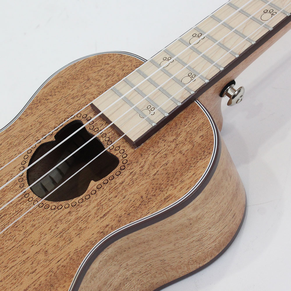 Bearlele INU-UKU-S イヌウク ソプラノウクレレ ベアレレ サウンドホール部 ネック部