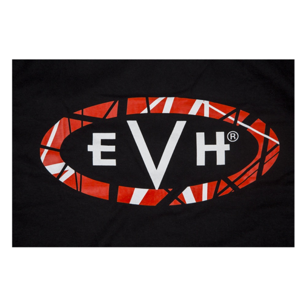 EVH Logo T-Shirt Black L Tシャツ 半袖 正面ロゴアップ画像