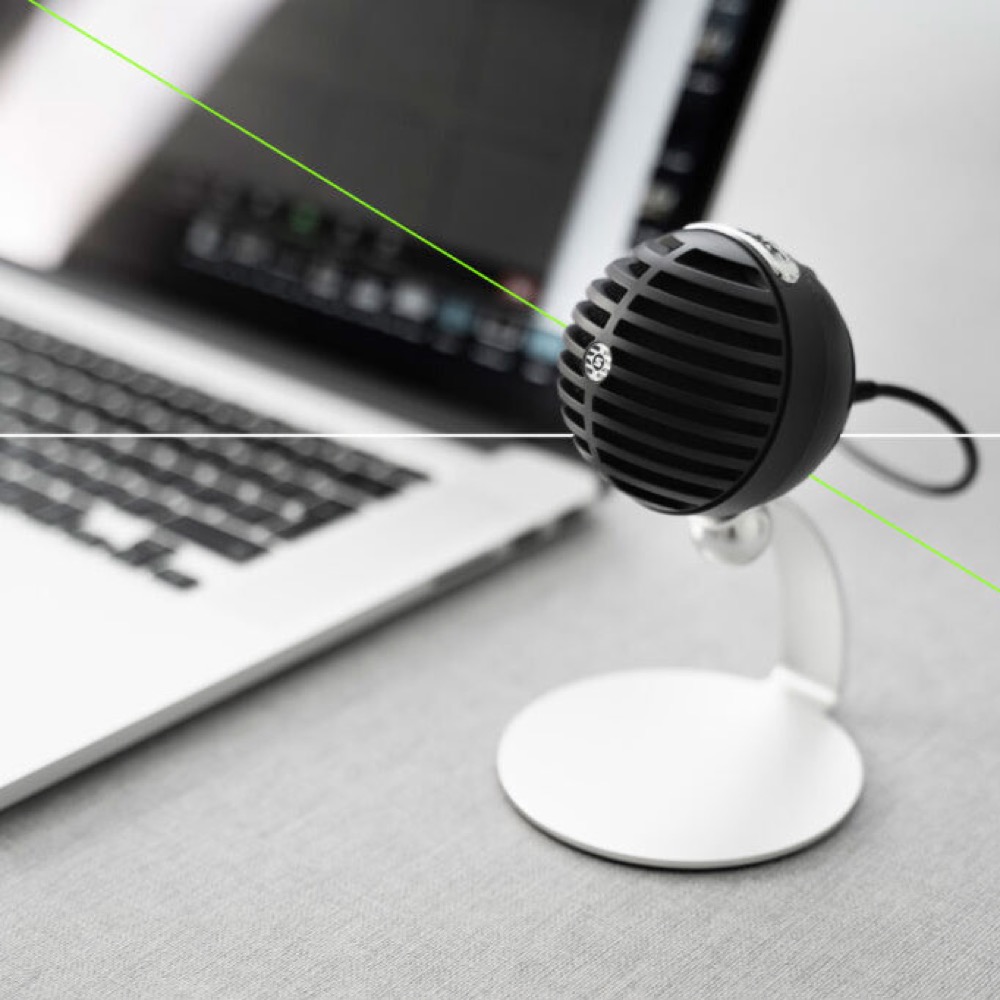SHURE MV5C-USB-A ホーム オフィス コンデンサーマイク シュア 仰角の調整によりどのような着席姿勢でもクリアに収音