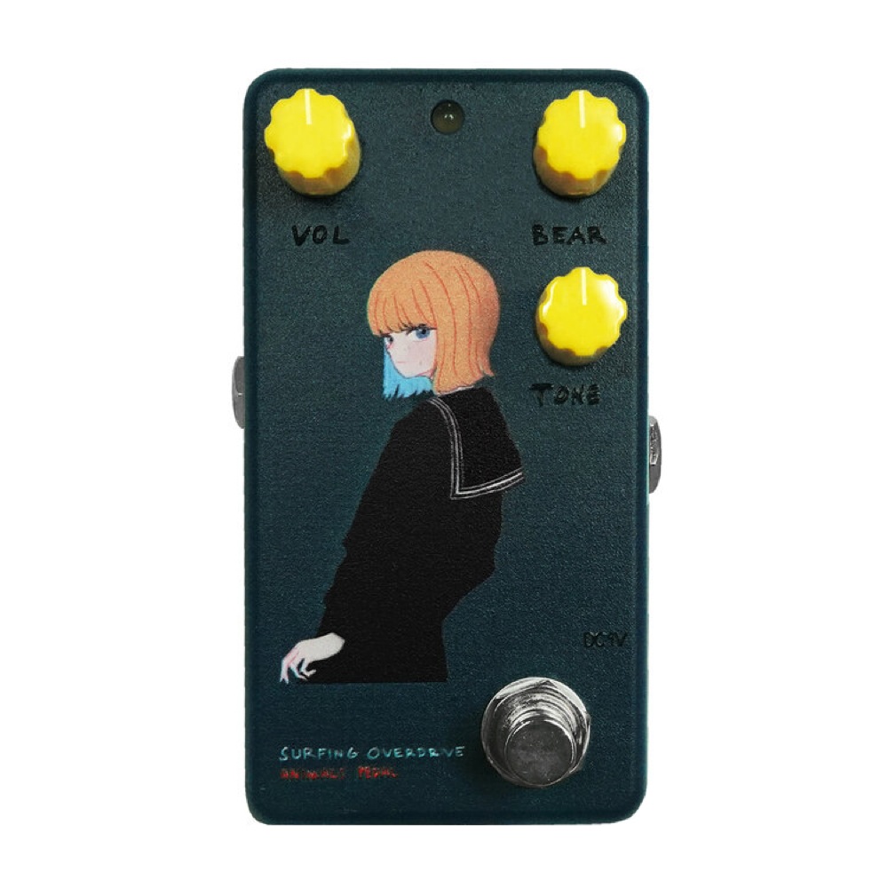 Animals Pedal Custom Illustrated 001 Surfing Bear Overdrive by 文 黒セーラー Navy オーバードライブ ギターエフェクター