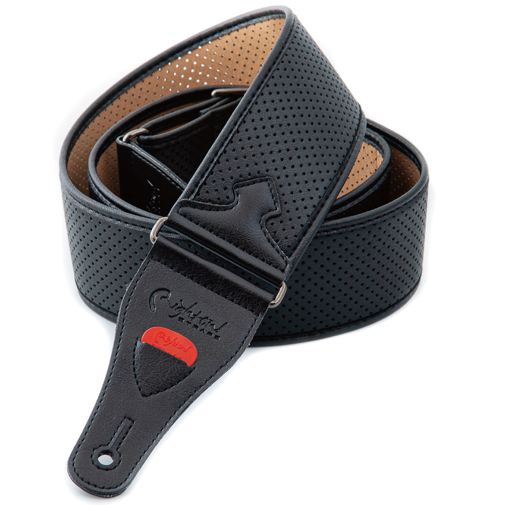 RightOn! STRAPS MONTE-CARLO Black ギター・ベース用ストラップ ライトンオン 巻いた画像 ピックポケット部