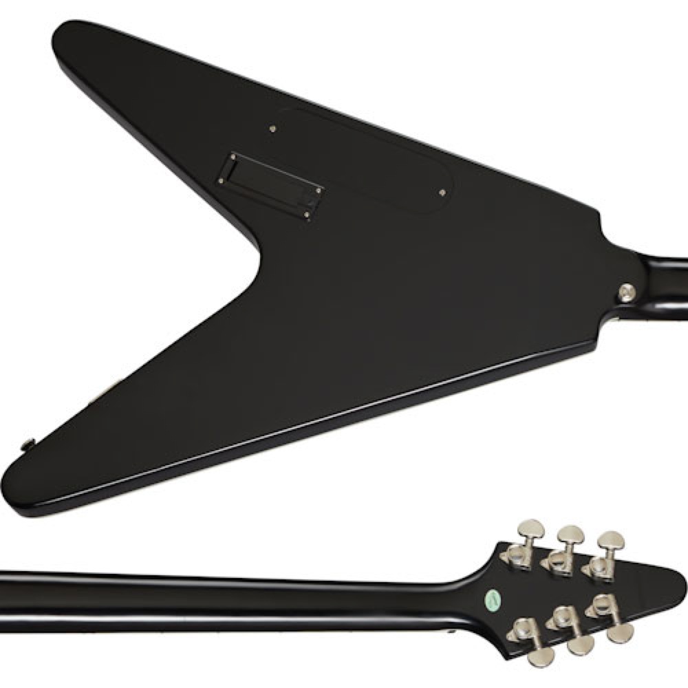 Epiphone Flying V Prophecy Black Aged Gloss エレキギター ボディバック、ネック裏