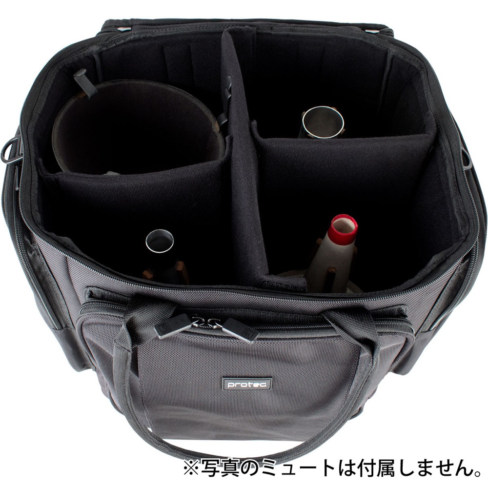 PROTEC M406 Trombone Mute Bag Modular Walls & Mute Holder トロンボーン用 ミュートバック 使用イメージ画像