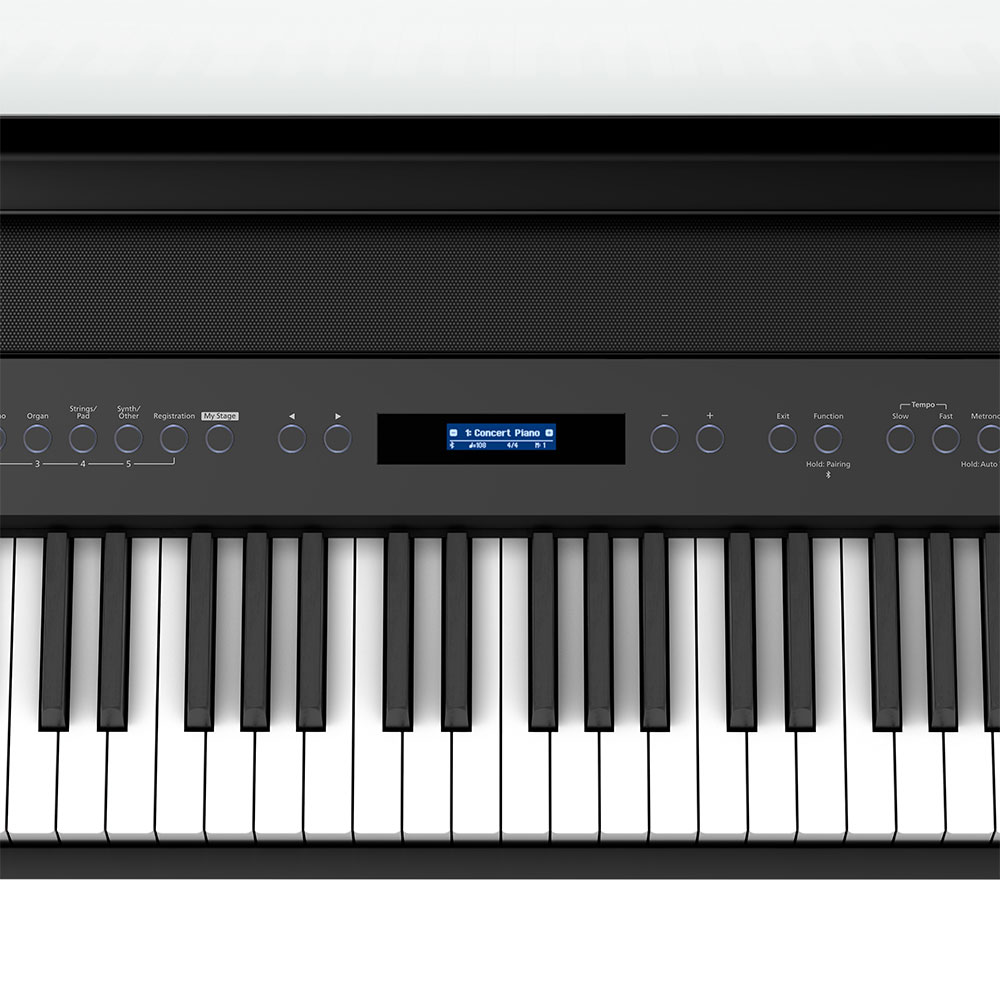 ROLAND FP-90X-BK Digital Piano ブラック デジタルピアノ ローランド 電子ピアノ 鍵盤 白鍵 黒鍵 ディスプレイ部 周辺画像