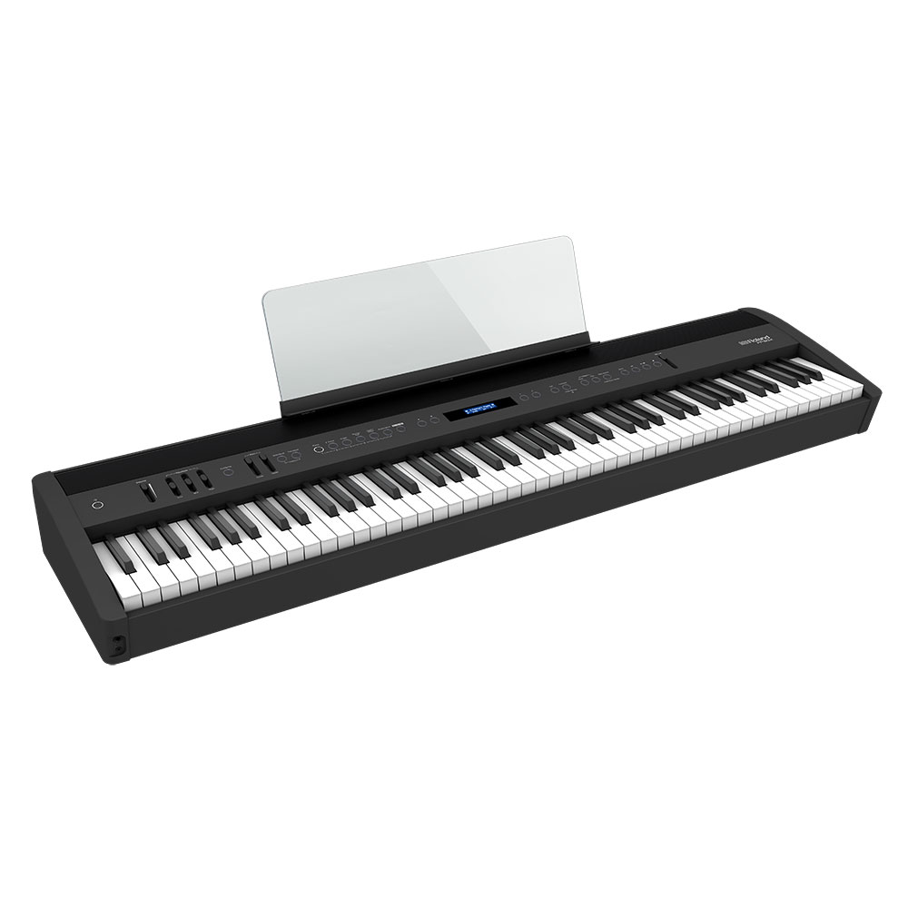 ROLAND FP-60X-BK Digital Piano ブラック デジタルピアノ ローランド 電子ピアノ 88鍵 譜面台設置画像