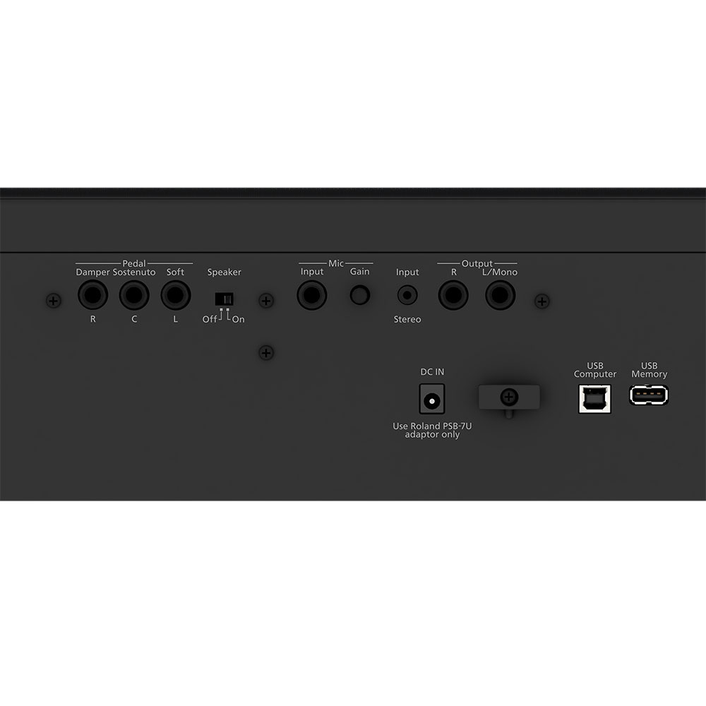 ROLAND FP-60X-BK Digital Piano ブラック デジタルピアノ ローランド 電子ピアノ 88鍵 入出力端子部画像 背面画像