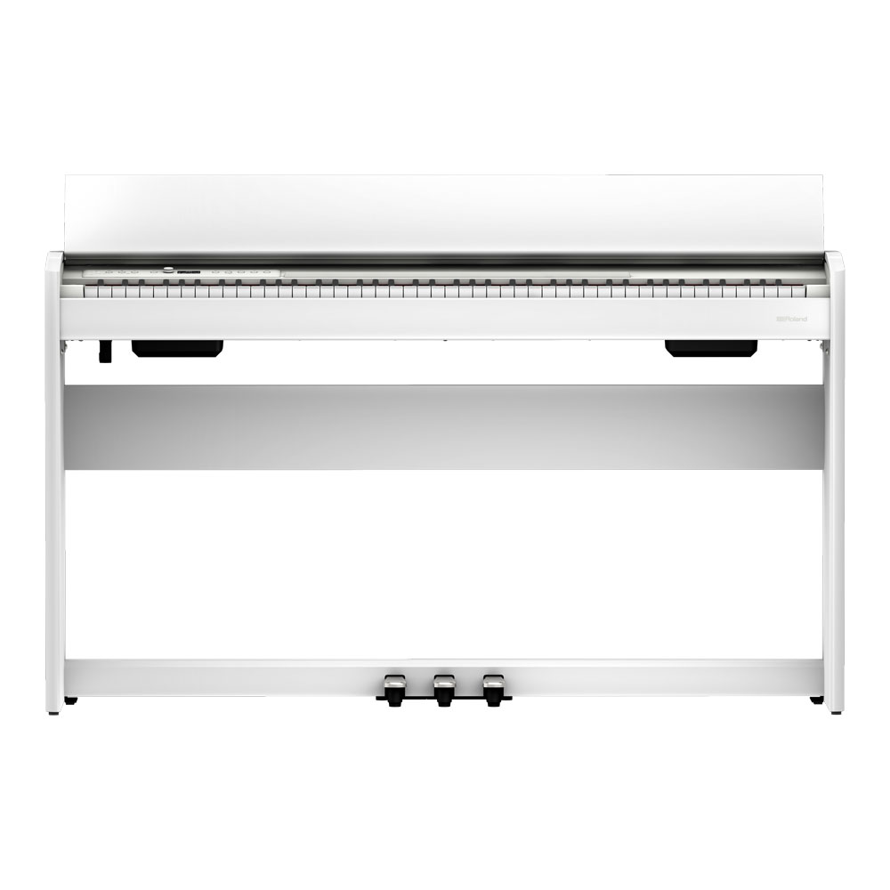 【組立設置無料サービス中】 ROLAND F701-WH ホワイト 電子ピアノ 高低自在椅子付き 全体