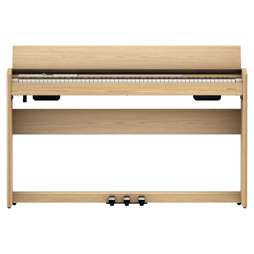【組立設置無料サービス中】 ROLAND F701-LA ライトオーク調仕上げ 電子ピアノ 高低自在椅子付き 全体