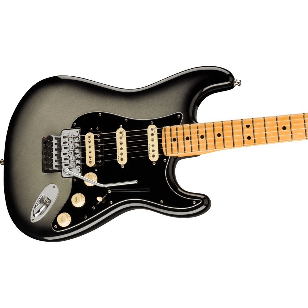 Fender Ultra Luxe Stratocaster Floyd Rose HSS MN SVB エレキギター ボディアップ画像