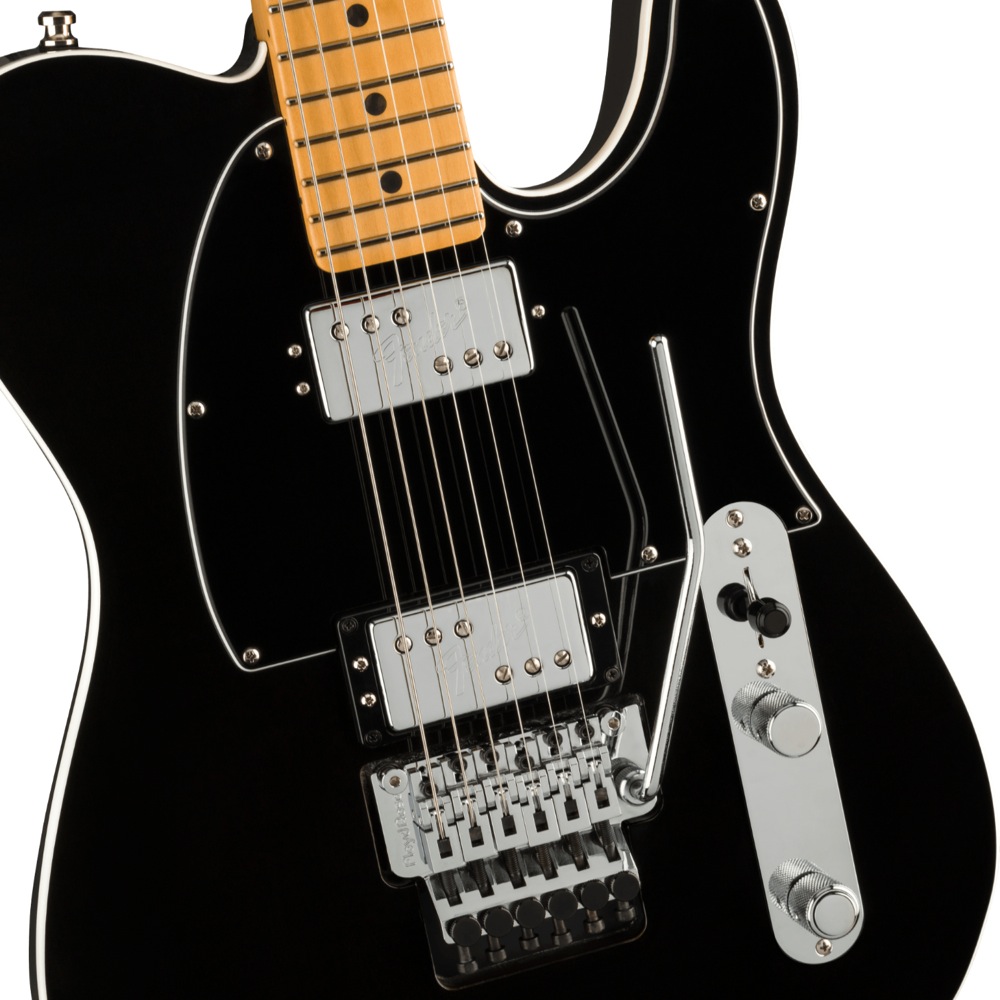 Fender American Ultra Luxe Telecaster Floyd Rose HH MN MBK エレキギター コントロール画像