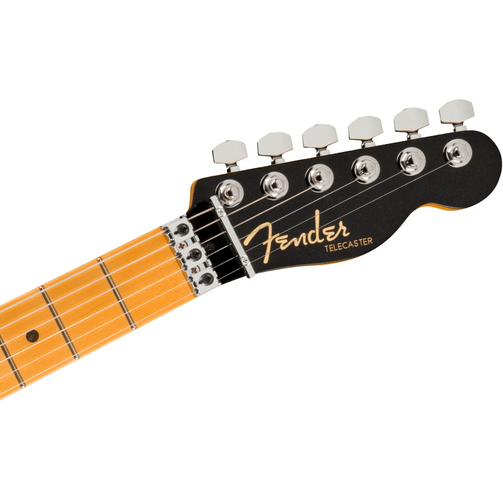 Fender American Ultra Luxe Telecaster Floyd Rose HH MN MBK エレキギター ヘッド画像