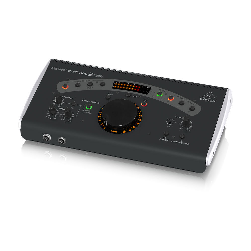 BEHRINGER CONTROL2USB XENYX USBオーディオインターフェース搭載 モニターコントローラー ベリンガー 斜めからの画像
