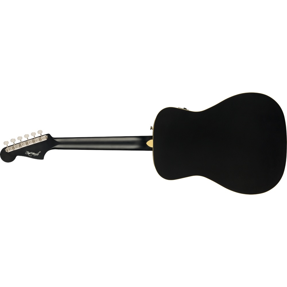 Fender Joe Strummer Campfire MATTE BLK WN エレクトリックアコースティックギター バック画像