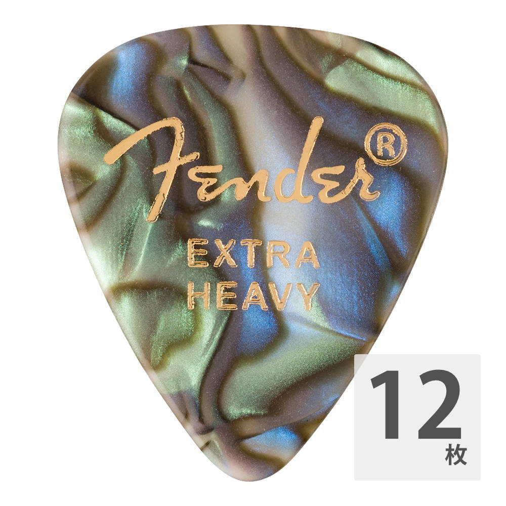 Fender 351 Shape Premium Picks Extra Heavy Abalone ギターピック 12枚入り
