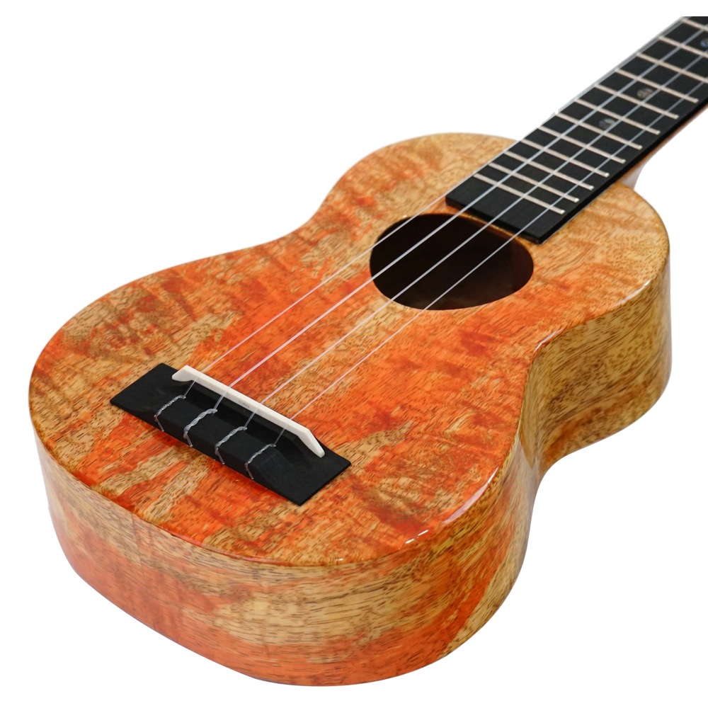 KoAloha KSM-02MG Soprano Long Neck Mango series ソプラノロングネックウクレレ ボディアップの画像