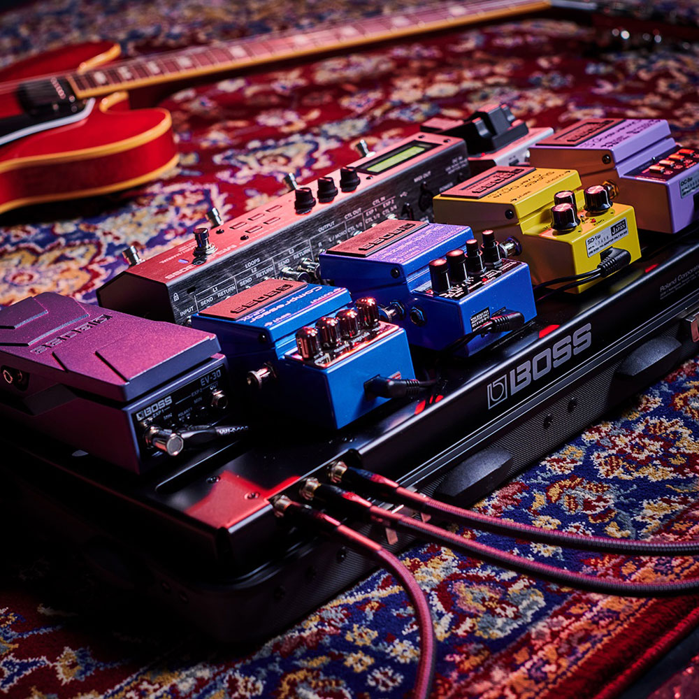 BOSS BCB-1000 Pedal Board エフェクターケース スーツケースタイプ セッティングイメージ