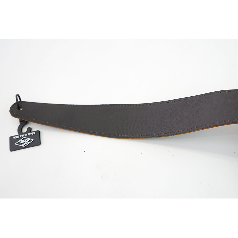 LM Products LS-2304W Dakota Tan Rustic Leather ギターストラップ ストラップ裏画像