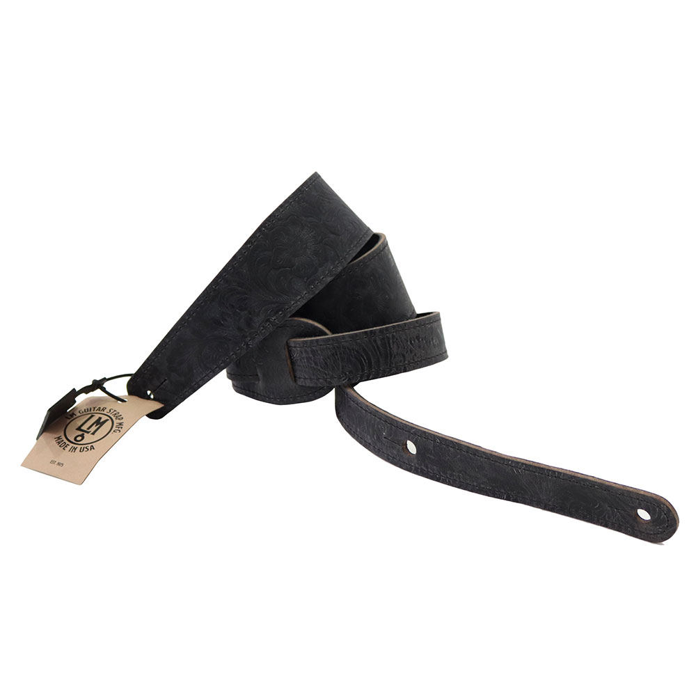LM Products LS-2304T Slate Tooled Leather ギターストラップ