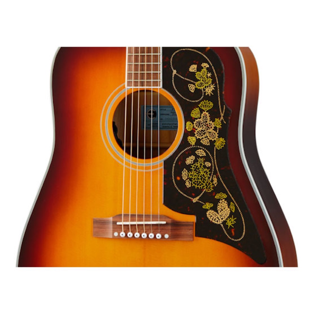 Epiphone Masterbilt Frontier Iced Tea Aged Gloss エレクトリックアコースティックギター サウンドホール画像