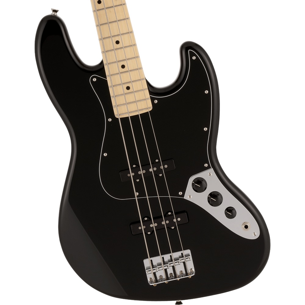 Fender Made in Japan Hybrid II Jazz Bass MN BLK エレキベース ボディアップ画像