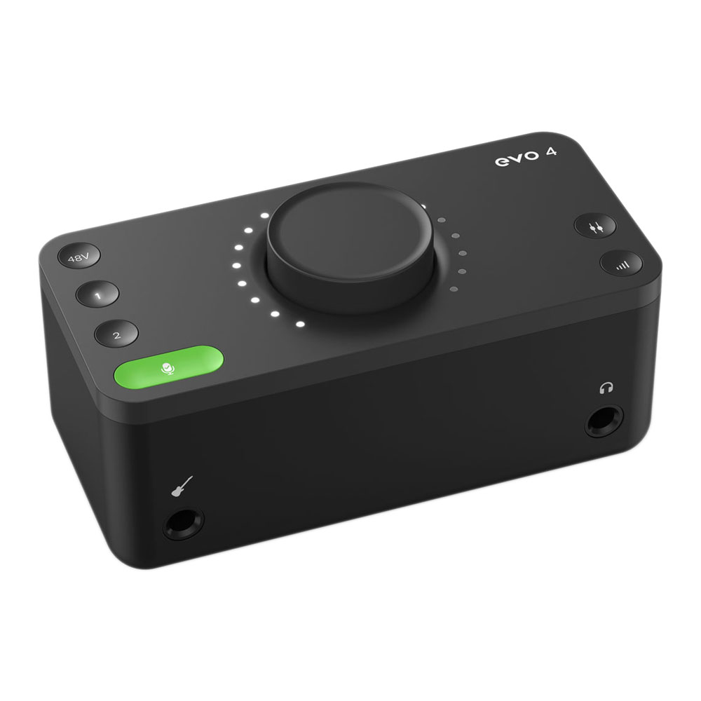 Audient EVO スターターバンドル オーディオインターフェースセット 全体像