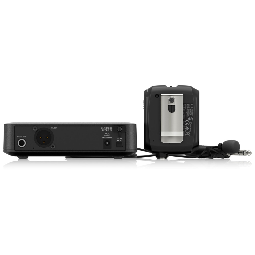 BEHRINGER ULM300LAV ラベリアマイク ワイヤレスマイクシステム 本体背面の画像
