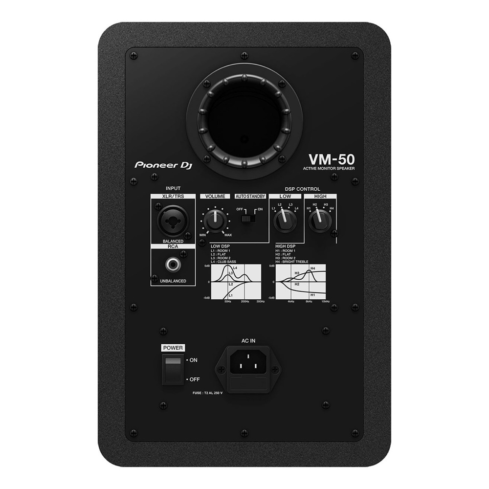Pioneer DJ VM-50 VMシリーズ アクティブモニタースピーカー 1台 5.25インチ 背面の画像