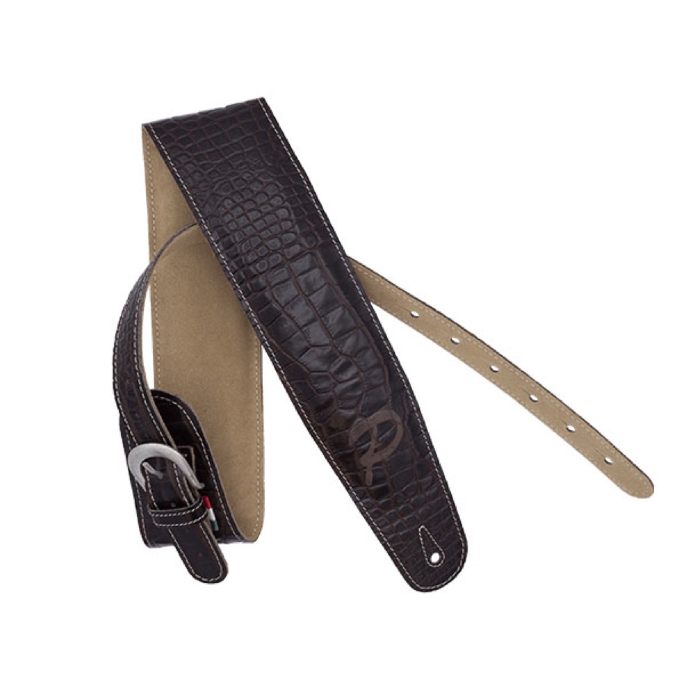 Paoletti Guitars Paoletti Leather Strap Croc Brown ギターストラップ