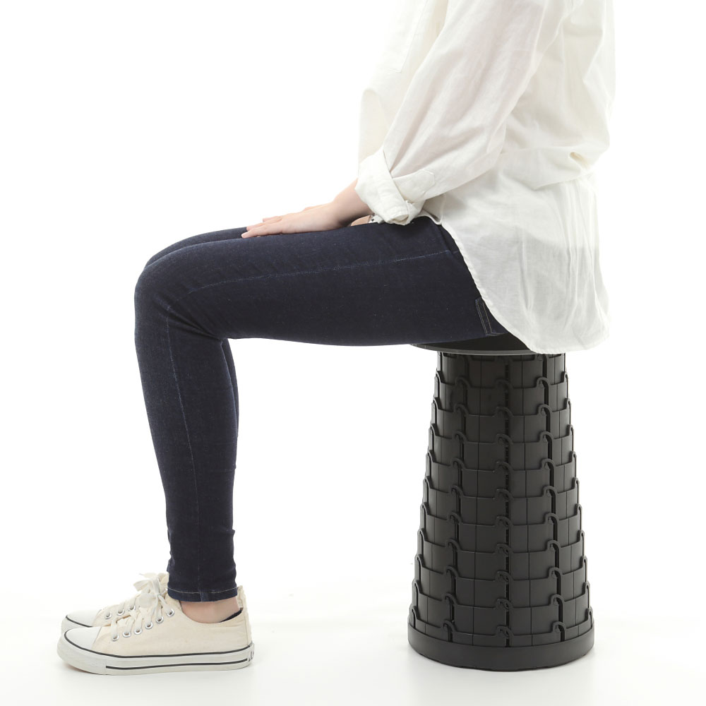 Mini Max Stool Mini Max Telescoping Stool Yellow 伸縮式スツール 画期的な高さ調整モバイル椅子。