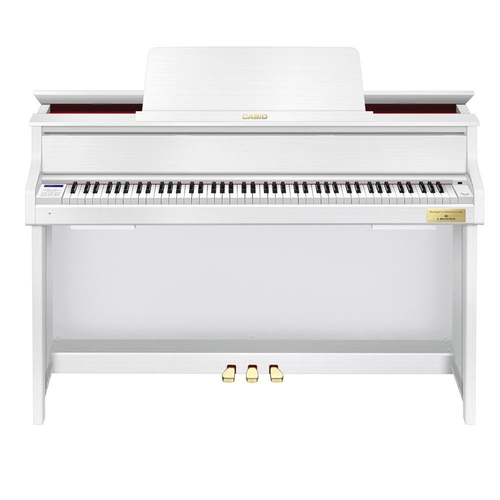 CASIO CELVIANO Grand Hybrid GP-310WE 電子ピアノ 高低自在椅子付き 【組立設置無料サービス中】 正面からの画像