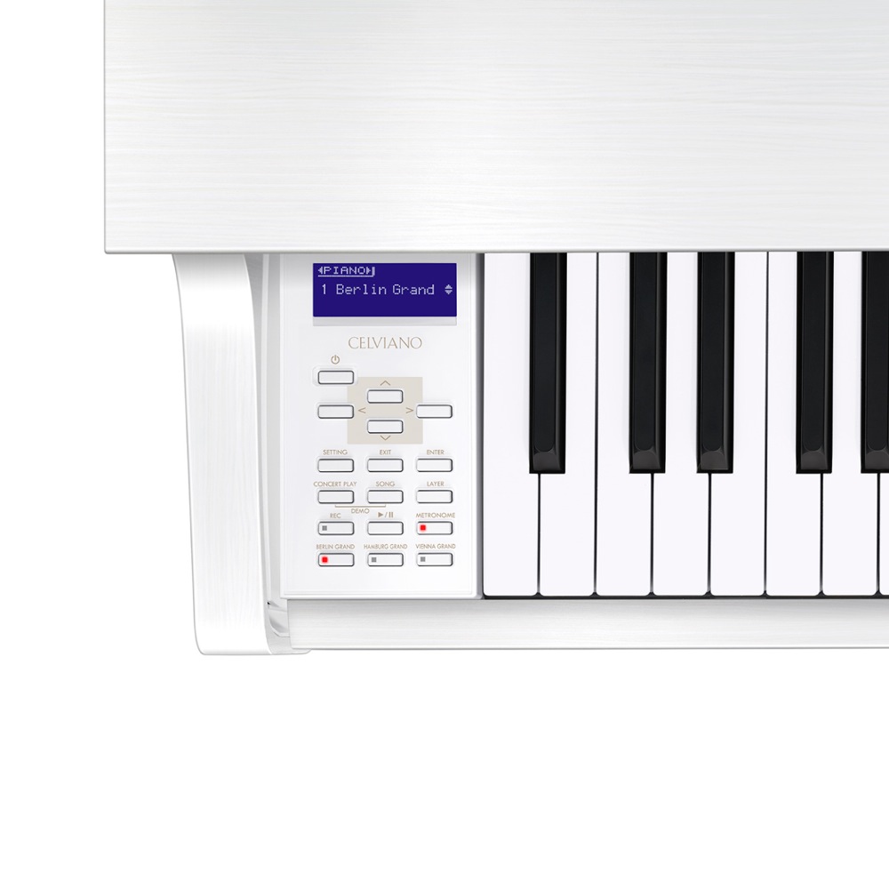 CASIO CELVIANO Grand Hybrid GP-310WE 電子ピアノ 高低自在椅子付き 【組立設置無料サービス中】 コントロール部の画像