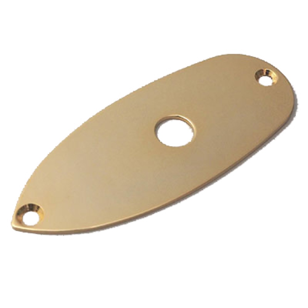 Montreux Flat Jackplate for Strat Gold No.9701 ジャックプレート