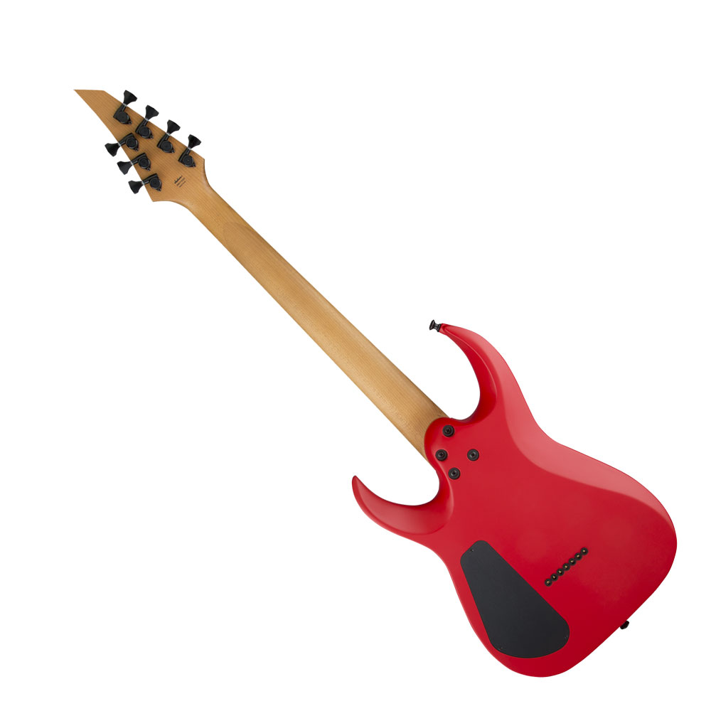 Jackson USA Signature Misha Mansoor Juggernaut HT7 Satin Red 7弦 エレキギター 背面・全体像