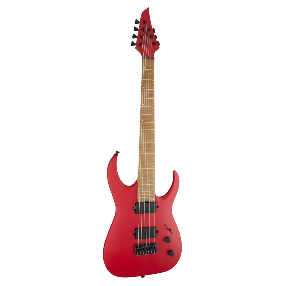 Jackson USA Signature Misha Mansoor Juggernaut HT7 Satin Red 7弦 エレキギター 全体像