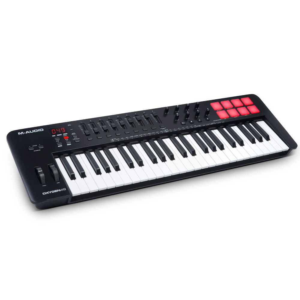 M-AUDIO Oxygen 49 MKV 49鍵盤 USB MIDIキーボードコントローラー 全体像