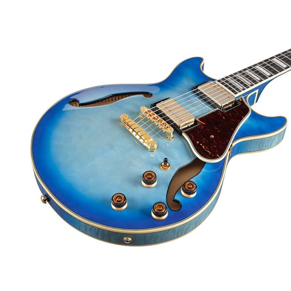 IBANEZ AM93QM-JBB Artcore Expressionist エレキギター ボディ コントロールノブ部 ピックアップ部 ブリッジ部画像