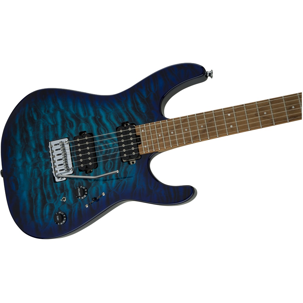 Charvel Pro-Mod DK24 HH 2PT CM QM Chlorine Burst エレキギター 斜めアングル画像