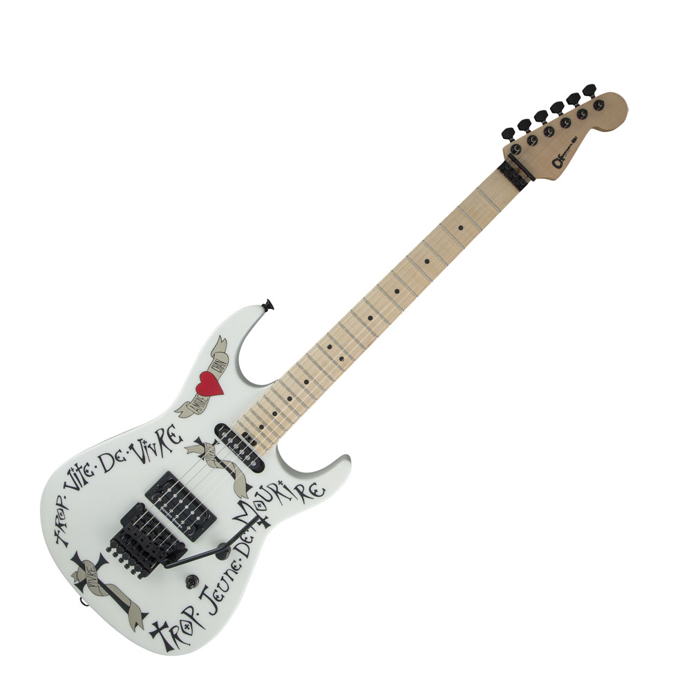 Charvel Warren DeMartini USA Signature Frenchie Snow White with Frenchie Graphic エレキギター