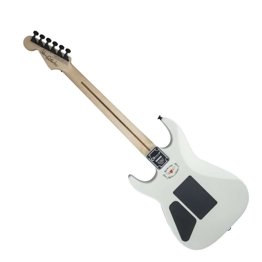 Charvel Warren DeMartini USA Signature Frenchie Snow White with Frenchie Graphic エレキギター 背面・全体像
