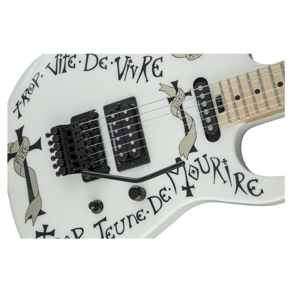Charvel Warren DeMartini USA Signature Frenchie Snow White with Frenchie Graphic エレキギター ボディ