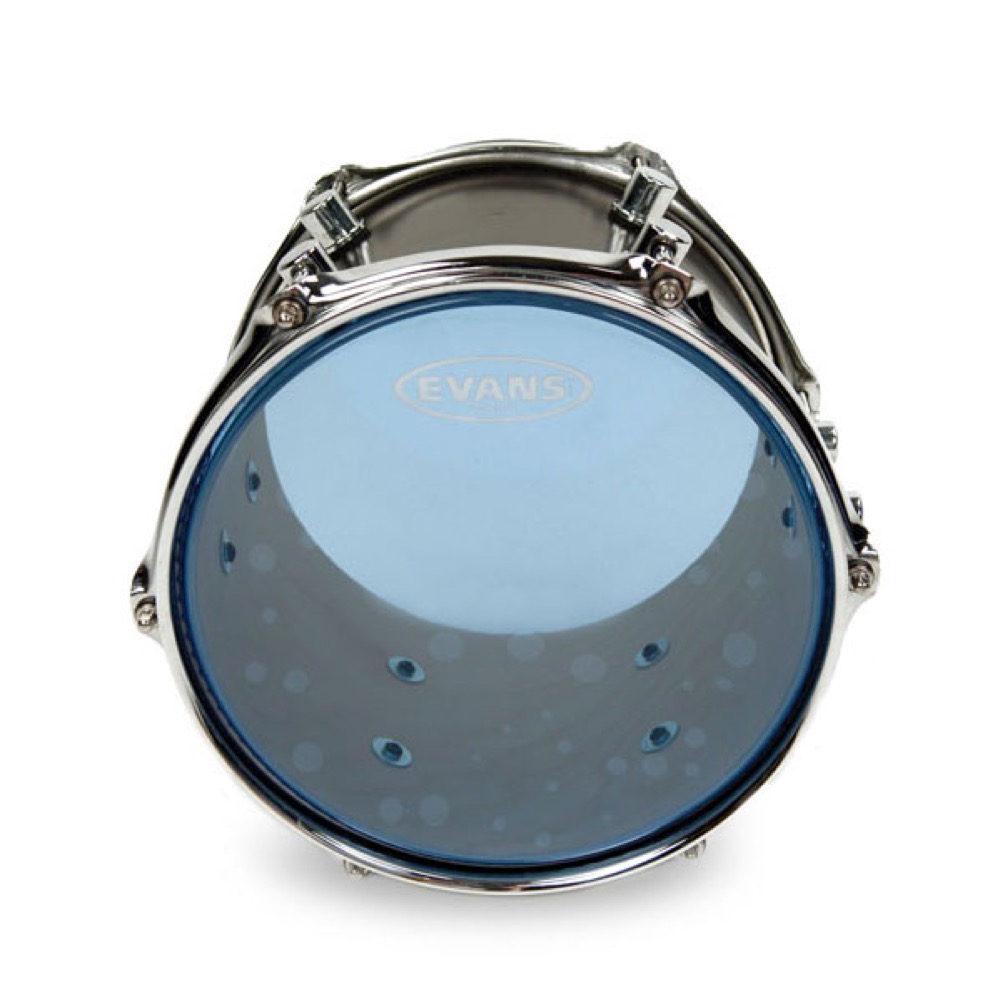EVANS Hydraulic Blue 7mil + 7mil TT16HB タムタム用ドラムヘッド 取り付け画像
