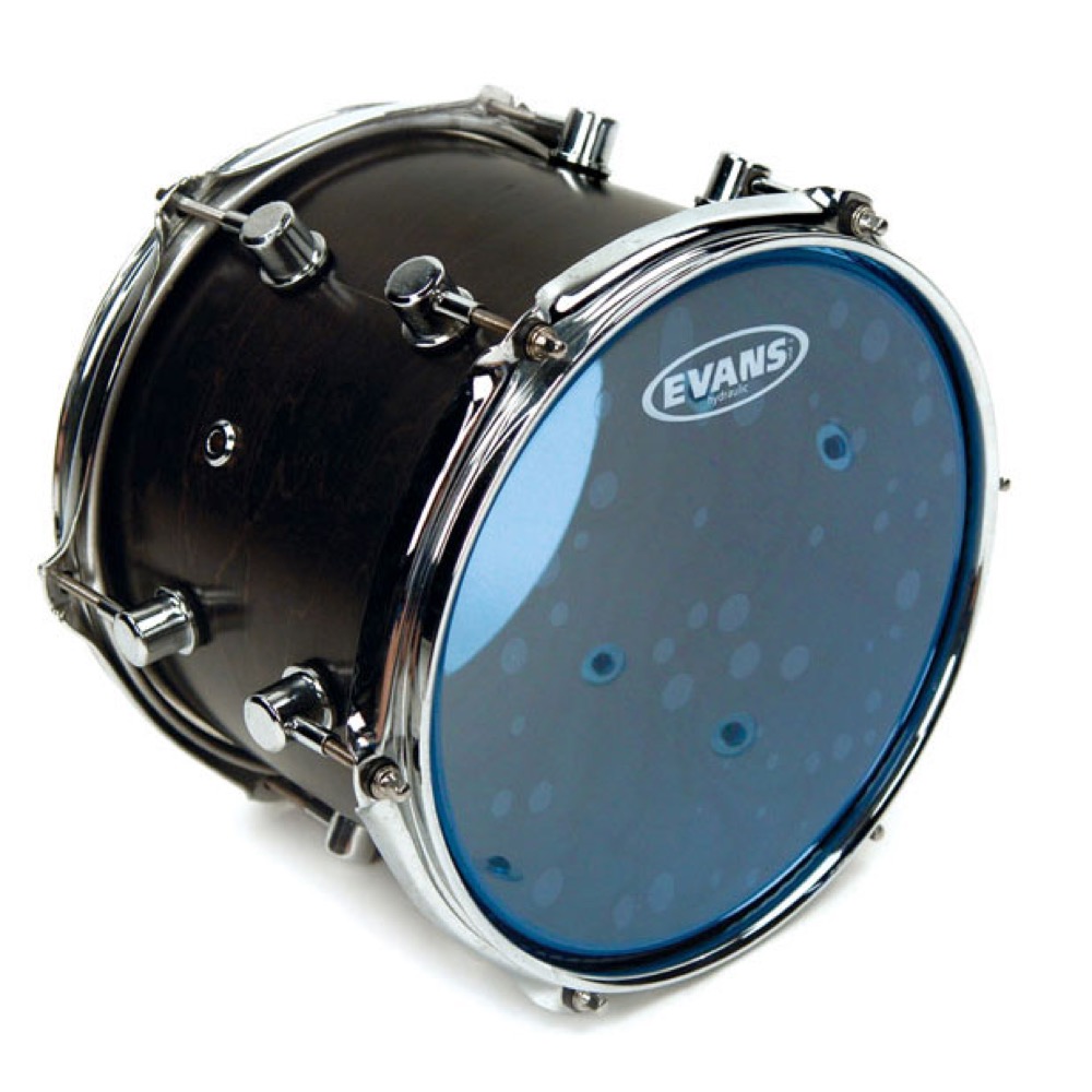 EVANS Hydraulic Blue 7mil + 7mil TT16HB タムタム用ドラムヘッド 取り付け画像